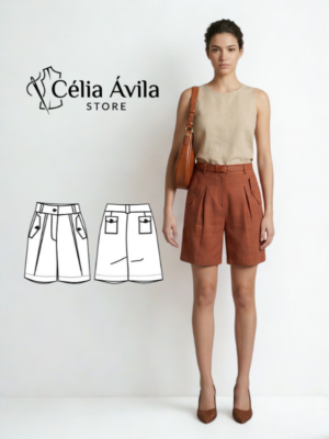 Molde Digital: Bermuda Social Feminina