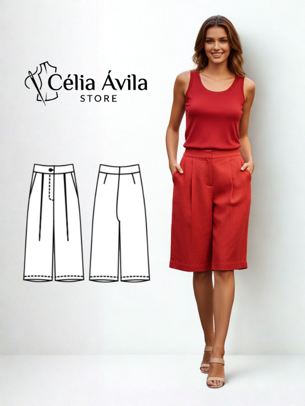 Molde Digital: Bermuda Verônica