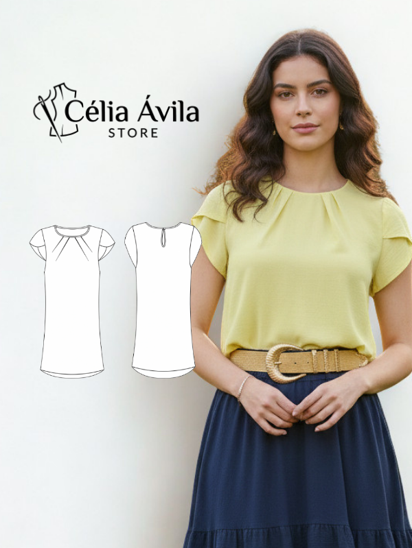 Molde Digital: Blusa Bete