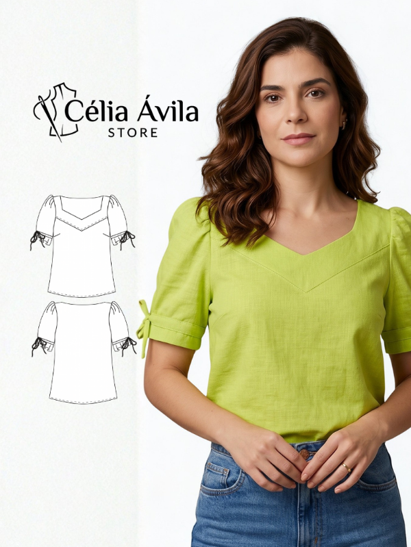 Molde Digital: Blusa Karina