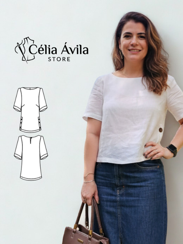 Molde Digital: Blusa Solange