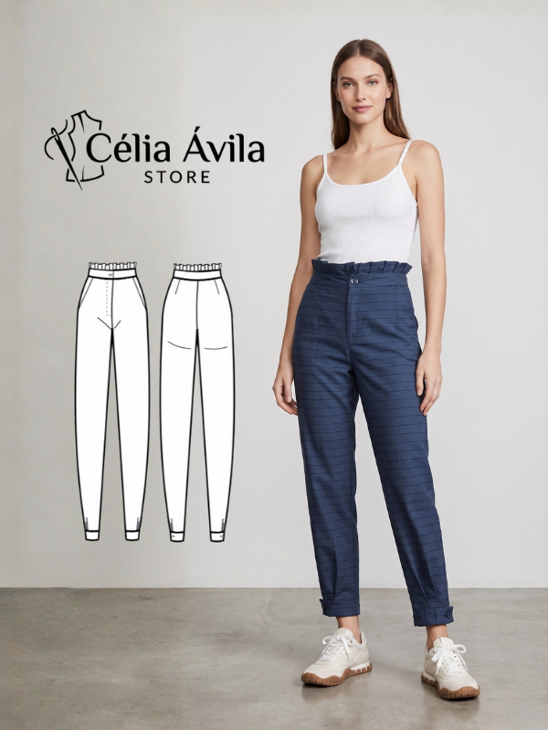 Molde Digital: Calça Clochard