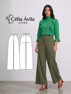 Molde Digital: Calça Pantalona