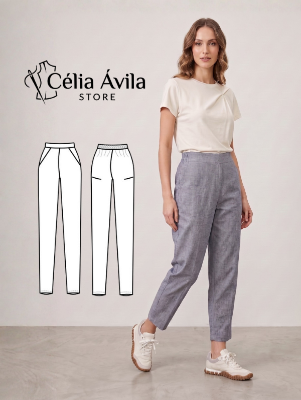 Molde Digital: Calça Rita
