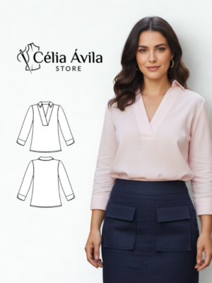 Molde Digital: Camisa Lícia