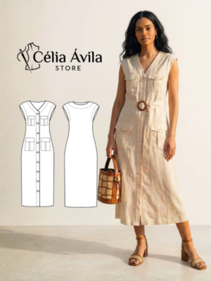 Molde Digital: Chemise Amanda