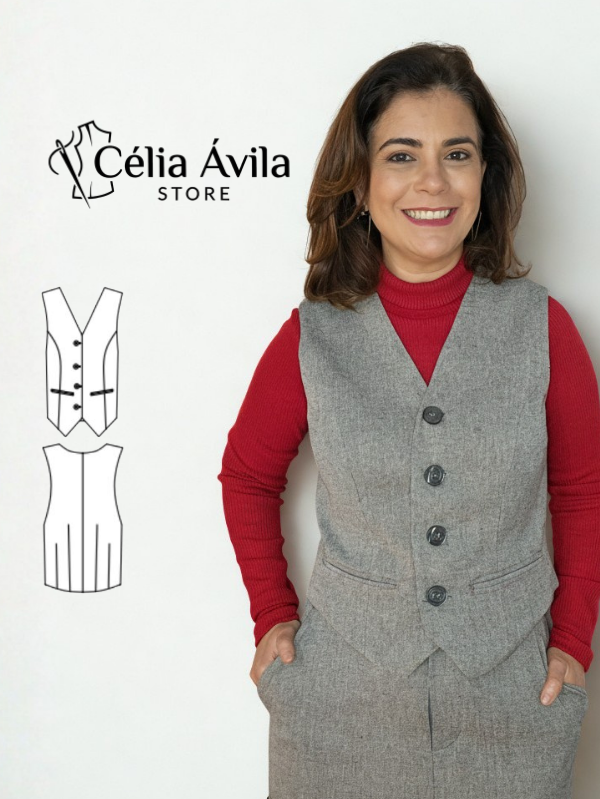 Molde Digital: Colete Bianca