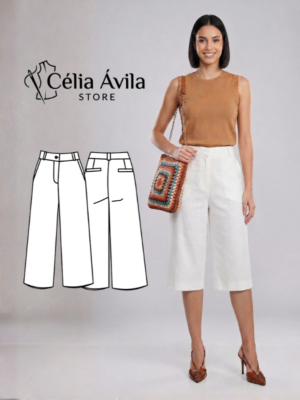 Molde Digital: Pantacourt Estilo Alfaiataria