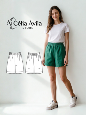 Molde Digital: Shorts de Elástico