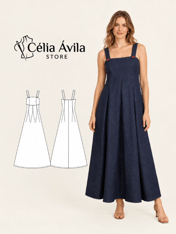 Molde Digital: Vestido Beatrice