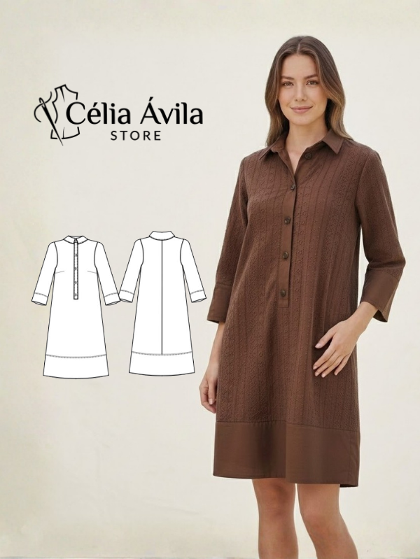 Molde Digital: Vestido Brenda