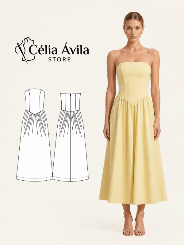 Molde Digital: Vestido Paula