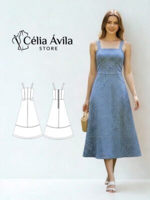 Molde Digital: Vestido Cássia