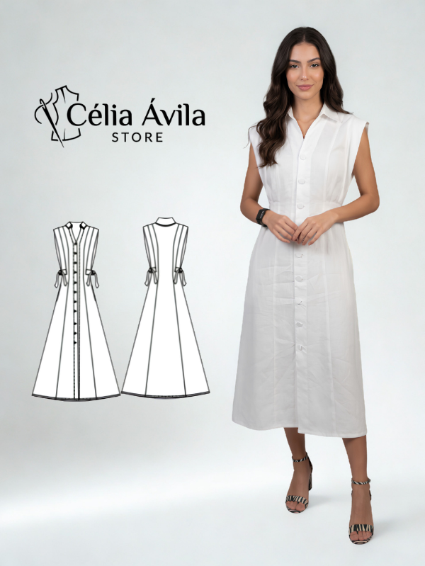 Molde Digital: Vestido Lorenza