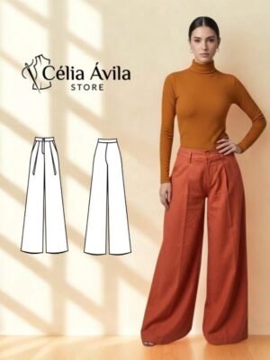 Molde Digital: Calça Pantalona Laila