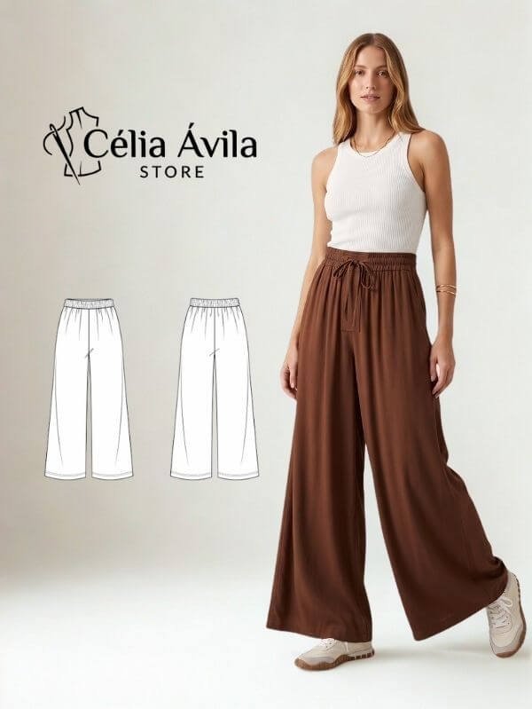 Molde Digital: Calça Virginia