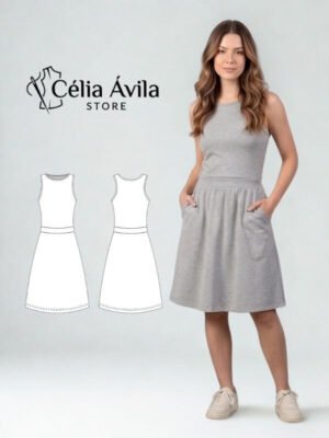 Molde Digital: Vestido Fitness Rovena
