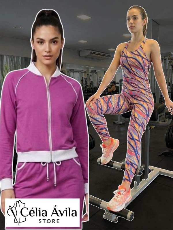 Combo De Moldes Digitais: Linha Fitness E Casual (Conjunto Rosa + Conjunto Legging E Regata)