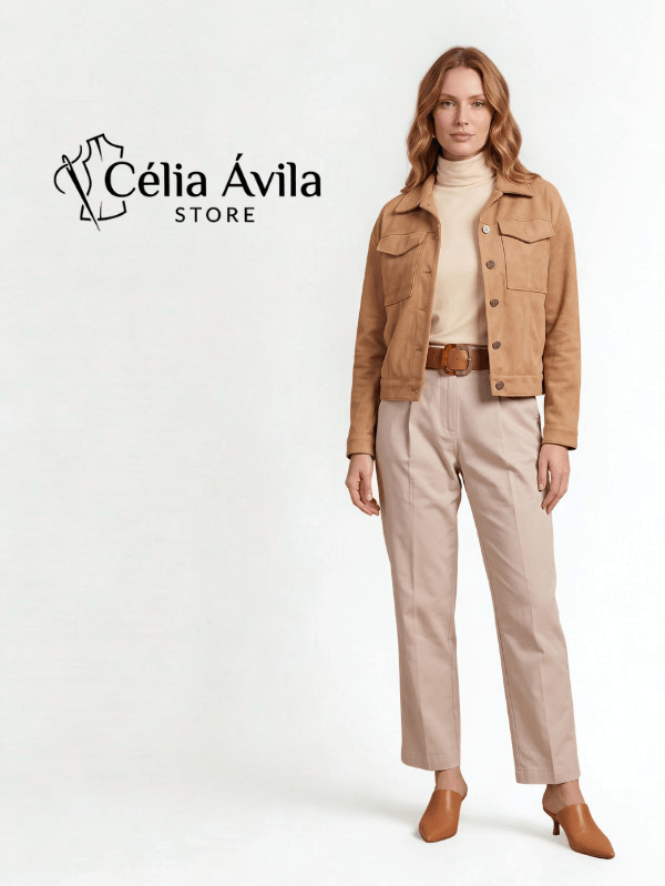 Combo Moldes Digitais: Look Essencial Outono (Jaqueta Jaque + Blusa Lívia + Calça Silvia)