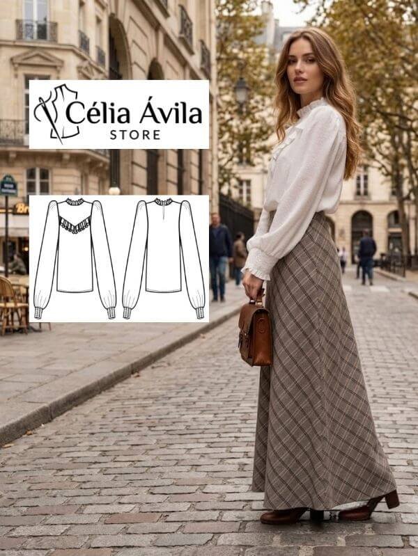 Molde Digital: Blusa Alice - Imagem 3