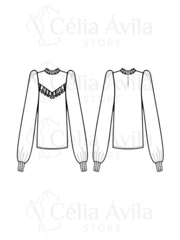 Molde Digital: Blusa Alice - Imagem 4