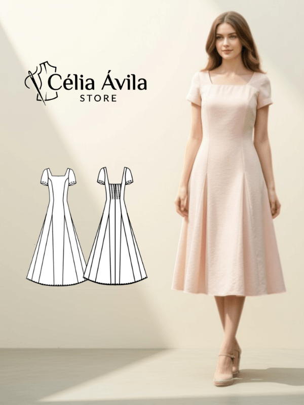 Molde Digital: Vestido Charlise