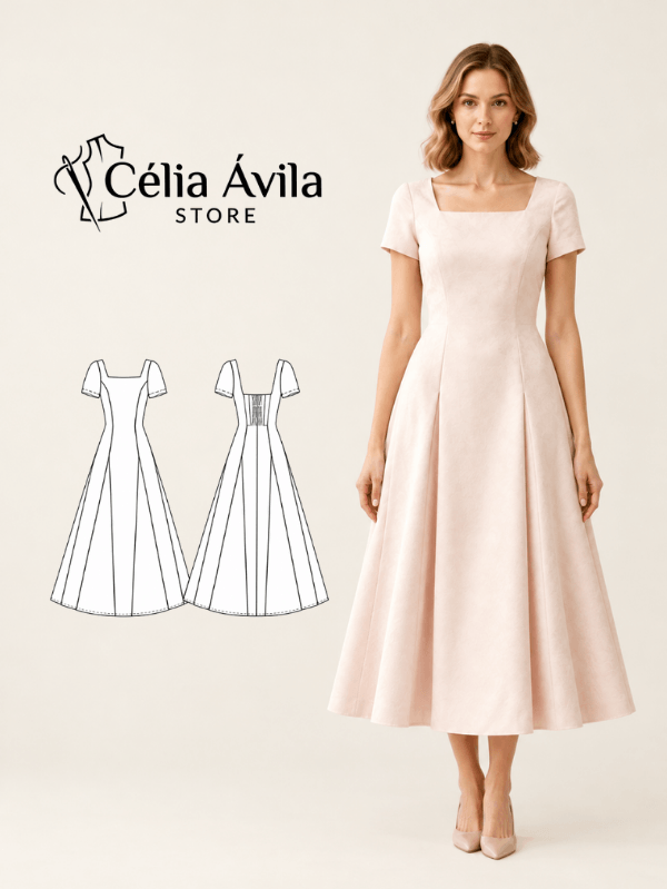 Molde Digital: Vestido Charlise