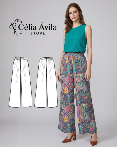 Calça Pantalona Elástico 1