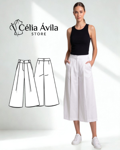 Pantacourt com Pregas 1