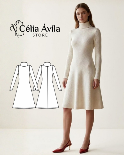 Vestido de Malha Evase 1